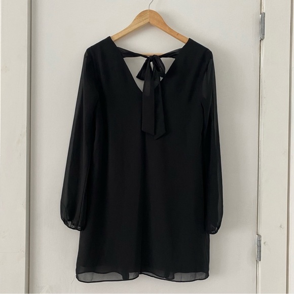 BCBG Black Chiffon Mini Dress - Picture 9 of 12